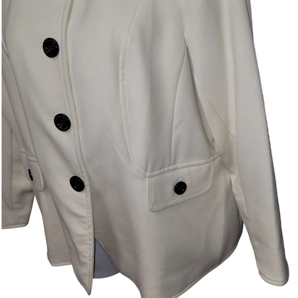 Focus 2000 Cream Blazer Jacket Classic Tailored Workwear Sz 22W Quiet Luxury‎